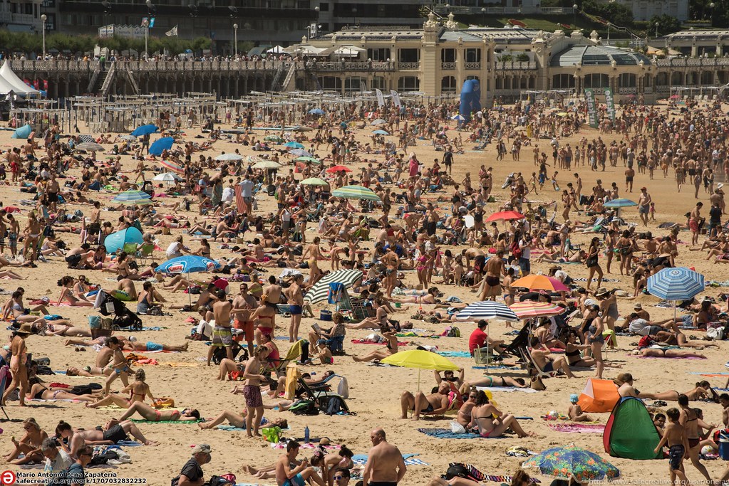 Druk strand